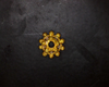 Polyhedral gold Bead