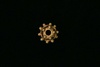 Polyhedral gold Bead