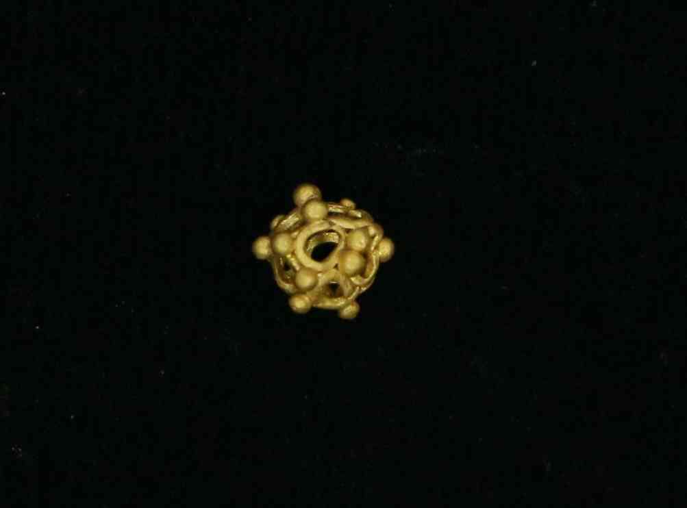Polyhedral gold Bead