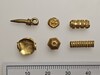 Polyhedral gold Bead